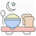 Suhoor Meal Lineal Color Icon Icon