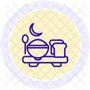 Suhoor Meal Line Icon Icon