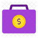 Suitcase Money Business Icon