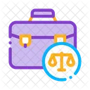 Suitcase Law Judgement Icon
