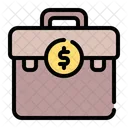 Suitcase Bank Coin Icon