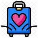 Suitcase Travel Heart Icon
