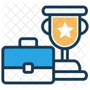 Suitcase And Trophy Business Champion Suitcase Icon