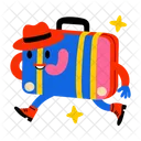 Suitcase Character Luggage Baggage Icon