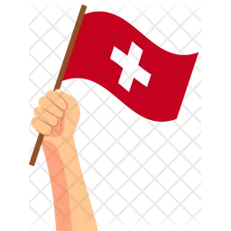 Mano suiza Flag Icono