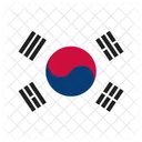 Sul Coreia Bandeira Ícone