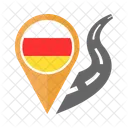 Sul Ossetia Bandeira Icon