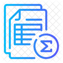 Sum Spreadsheet Business And Finance Icon