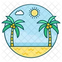 Landscape Island Beach Icon