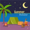 Summer Holiday Background Icon