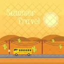 Summer Travel Background Icon