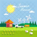 Summer Harvest Background Icon
