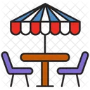 Summer Cafe Food Building Icon