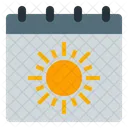Summer Sun Season Day Hot Calendar Date Icon