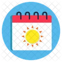 Summer Calendar Daybook Datebook Icon