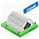Summer Camp Campsite Outdoor Shelter Icon