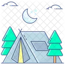 Summer Camp Camping Tent Icon