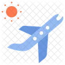 Summer Flight Travelling Airplane Icon