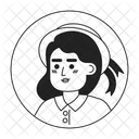 Pretty Smiling Summer Hat Headshot Casual Icon