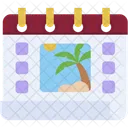 Summer Sun Beach Icon