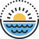 Summer Vacation Beach Icon