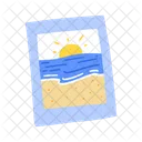 Summer Sand Bucket Beach Umbrella Icon
