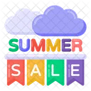 Summer Sale Label Summer Sale Ribbon Summer Sale Banner アイコン