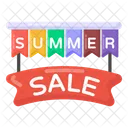 Summer Sale Label Summer Sale Ribbon Summer Sale Banner Icon