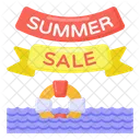 Summer Sale Labels Summer Sale Ribbons Summer Sale Coupons Icône