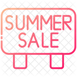 Summer Sale Signboard  Icon