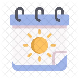 Summer season calendar  Icon