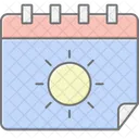 Summer Season Lineal Color Icon Icon