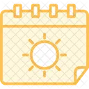 Summer Season Duotone Line Icon Icon