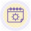 Summer Season Color Circle Icon Icon