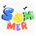 Summer Word Summer Typography Summer Day Icon