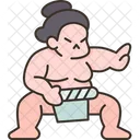 Sumo Wrestler Fighting Icon