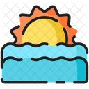 Summer Icon Set Sun Sunset Icon