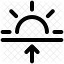 天気、太陽、地平線 アイコン