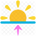 天気、太陽、地平線 アイコン