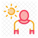 Sun Exposure Man Icon