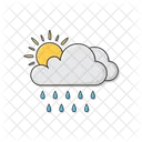 Sun Cloud Rain Icon