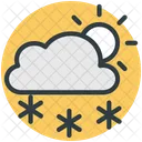 Sun Cloud Snowfall Icon