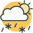 Sun Cloud Snowfall Icon