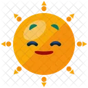 Sun Emoji Face Icon