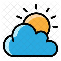 Sun And Cloud  Icon