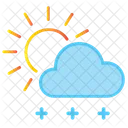 Sun And Cloud  Icon