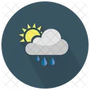 Sun And Rainy Cloud Icon