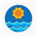 Sun and wave  Icon