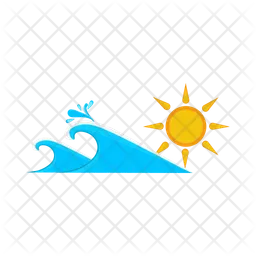 Sun and wave  Icon