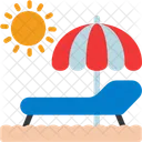 Sun Bath Beach Summer Icon